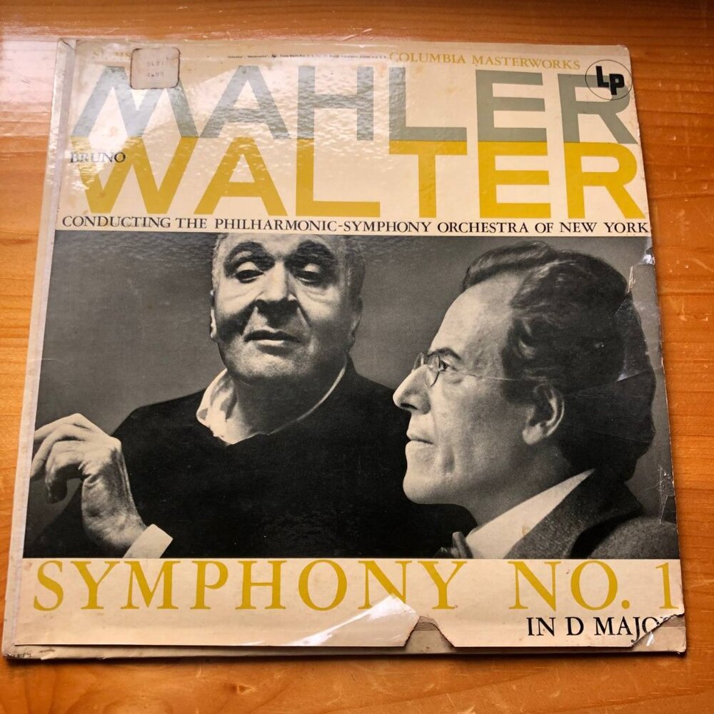 Mahler-Bruno Walter NY Philharmonic Orchestra Symphony No. 1 in D Major Vinyl